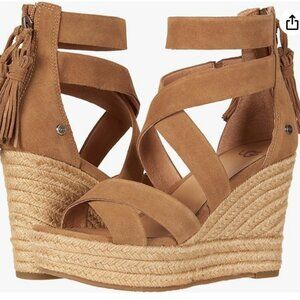 UGG Raquel Platform Espadrille Chestnut Sandal